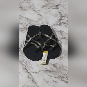 Teva Gold and Black Sandals for Effortless Style